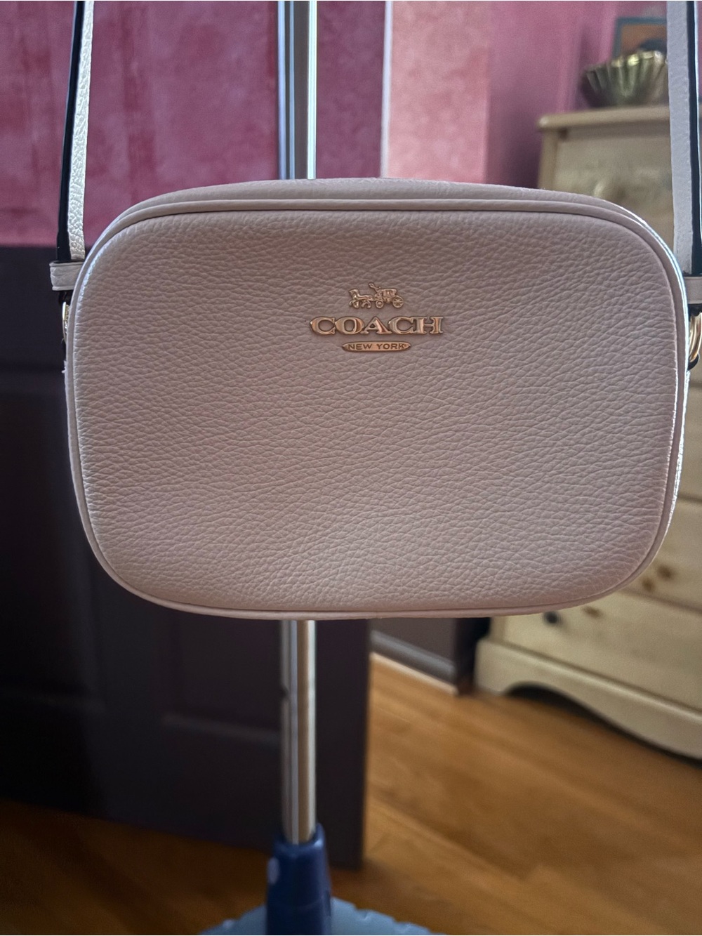 Coach Pebble Leather Crossbody in White